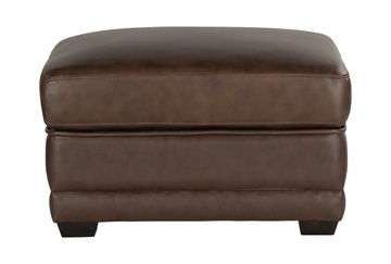 Spencer Leather Ottoman