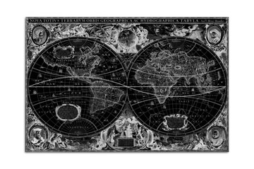 World Map Glass Art