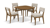 Merritt Dining Table With 4 Upholstered Chairs thumbnail 1