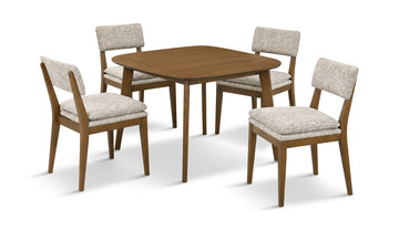 Merritt Dining Table With 4 Upholstered Chairs