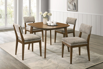 Merritt Dining Table With 4 Upholstered Chairs