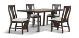 Nutmeg Dining Table With 4 Upholstered Chairs thumbnail 1