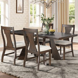 Nutmeg Dining Table With 4 Upholstered Chairs thumbnail 2