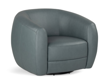 Barron Leather Swivel Chair 