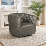 Benson Leather Swivel Chair thumbnail 4