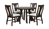 Nutmeg Round Dining Table With 4 Upholstered Chairs thumbnail 1