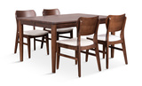 Silas Square Extension Table With 4 Panel Back Side Chairs thumbnail 4