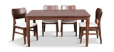 Silas Square Extension Table With 4 Panel Back Side Chairs thumbnail 2