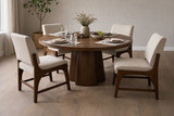 Mori 60″ Round  Dining Table With 4 Chairs thumbnail 2