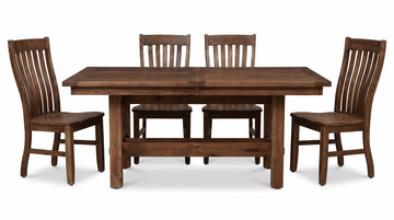 Sutter Mills II Hickory Table With 4 Sutter Mills Chairs
