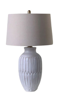 Rustic White Table Lamp