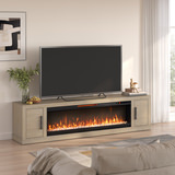 Julian 92″ Media Console With 60″ Electric Firebox thumbnail 2