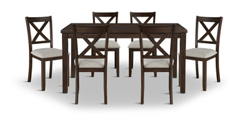 Chai Dining Table With 6 Upholstered Chairs