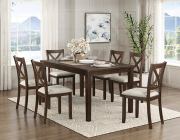 Chai Dining Table With 6 Upholstered Chairs