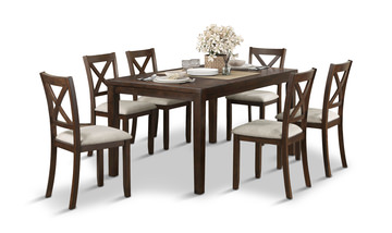 Chai Dining Table With 6 Upholstered Chairs