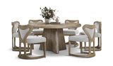 Pagosa 60″ Round Dining Table And 4 Wrap Chairs thumbnail 1