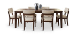 Bridgette Leg Dining Table with 4 Upholstered Side Chairs thumbnail 1