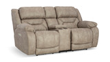 Carver Power Loveseat With Console - Fog thumbnail 1