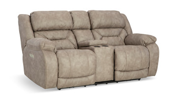 Carver Power Loveseat With Console - Fog