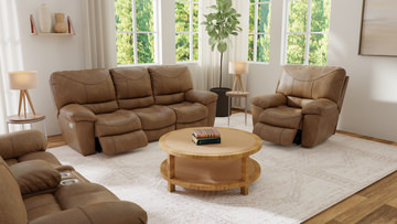 Basil Power Loveseat - Cigar