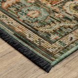 Legacy Medallion Emerald/Sky Area Rug - 7′10″ X 10′10″ thumbnail 7