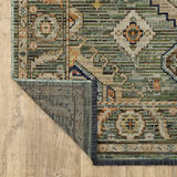 Legacy Medallion Emerald/Sky Area Rug - 7′10″ X 10′10″ thumbnail 11