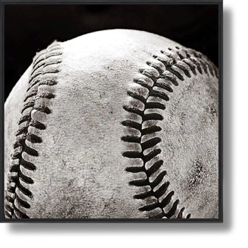 Baseball Close-Up Framed Art