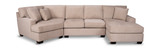 Thor 3 Piece Sectional With Chaise - Right Facing Chaise thumbnail 1