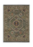Legacy Medallion Emerald/Sky Area Rug - 7′10″ X 10′10″ thumbnail 1