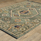 Legacy Medallion Emerald/Sky Area Rug - 7′10″ X 10′10″ thumbnail 5