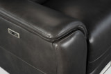 Zurich Leather Power Sofa - Smokey Grey thumbnail 4