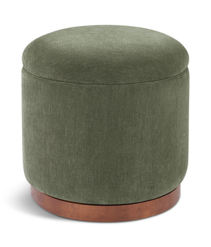 Swivel Storage II Ottoman - Olivine
