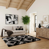 Mateos Grey/Black/Light Grey - 5′0″ X 7′0″ Area Rug thumbnail 2