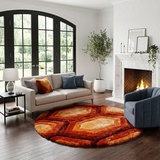 Mateos Sunset Area Rug - 7′0″ Round thumbnail 3
