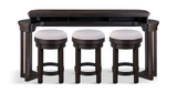 Wila Console Bar With 3 Upholstered Stools thumbnail 1