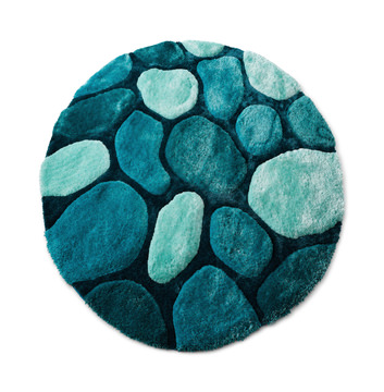 Mateos Emerald Green Shag Area Rug - 7′0″ Round
