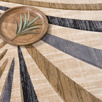 Alexia Beige/Brown/Blue 5′2″ X 7′5″ Area Rug
