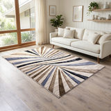 Alexia Beige/Brown/Blue 5′2″ X 7′5″ Area Rug thumbnail 2