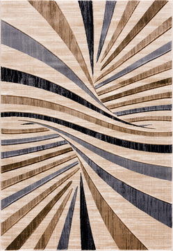 Alexia Beige/Brown/Blue 5′2″ X 7′5″ Area Rug