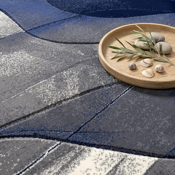 Alexia Blue/Gray/Ivory Area Rug - 5′2″ X 7′5″