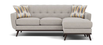 Elliot Sofa With Chaise - Pebble