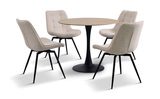 Skye Dining Table With 4 Chairs - Beige thumbnail 1