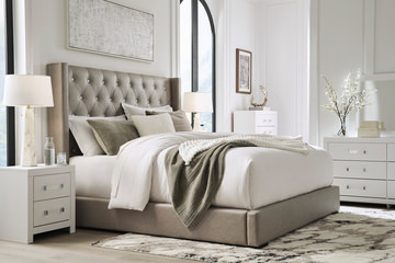 Grandeur Queen Storage Bed - Beige