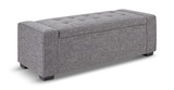 Arturo Tufted II Storage Bench - Chocolate Chip thumbnail 1