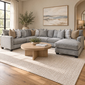 Everett 4 Piece Sectional With Right Arm Chaise 