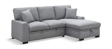 Pepin II Grey Sleeper Sectional