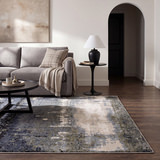 Caravan Blue/White Tie Dye Area Rug - 3′3″ X 5′0″ thumbnail 2