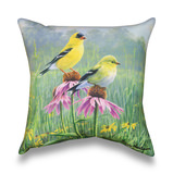 18″ Yellow Finch Field Pillow thumbnail 1