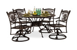 Turin 5 Piece Swivel Patio Dining Set thumbnail 2