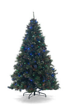 Oregon Pine 7.5′ Artificial Christmas Tree with 800 Multi Function LED Lights
